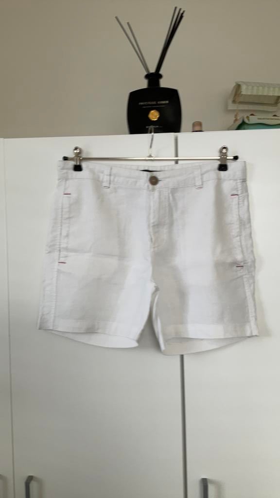 Zara kort broek, Kleding | Heren, Ophalen of Verzenden, Zo goed als nieuw, Maat 48/50 (M), Wit