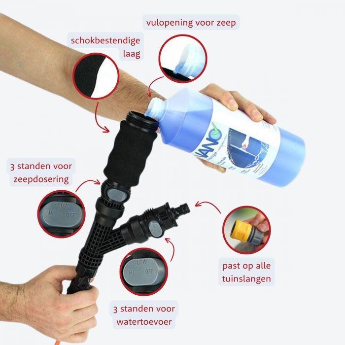 Aquascopic Aluminium Telescoopsteel met 5-vlakkenborstel, Doe-het-zelf en Verbouw, Reinigingsmachines, Zo goed als nieuw, Overige typen