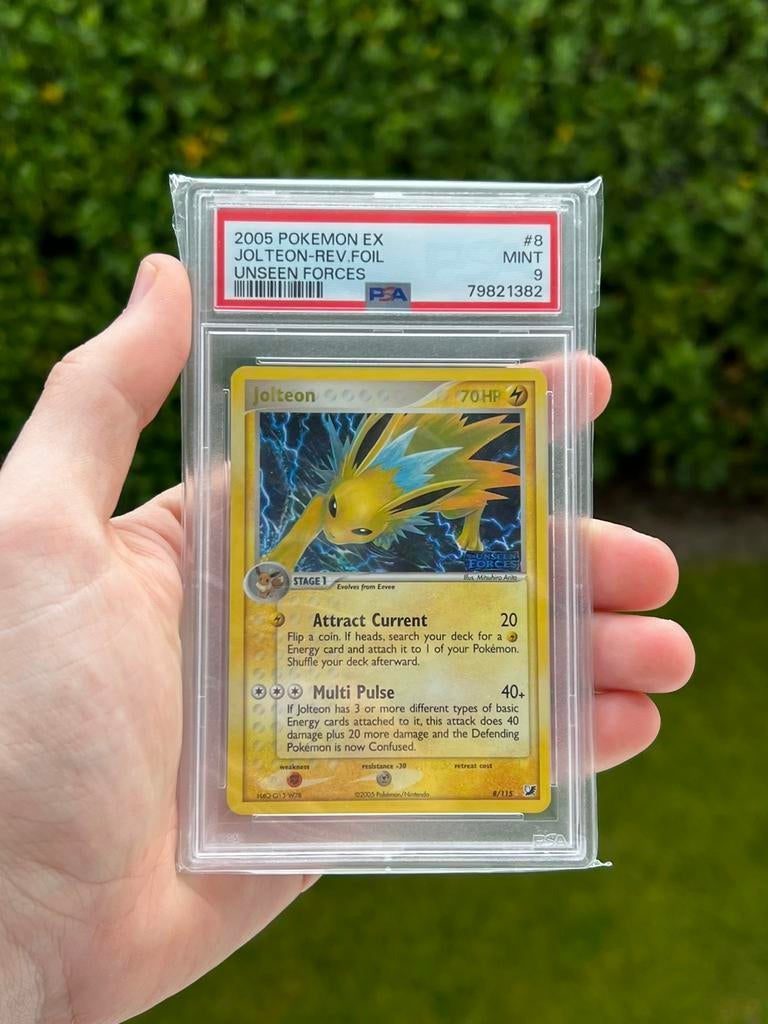 Jolteon 9 PSA 9 Pokemon Kaart, Hobby en Vrije tijd, Verzamelkaartspellen | Pokémon, Ophalen of Verzenden, Zo goed als nieuw
