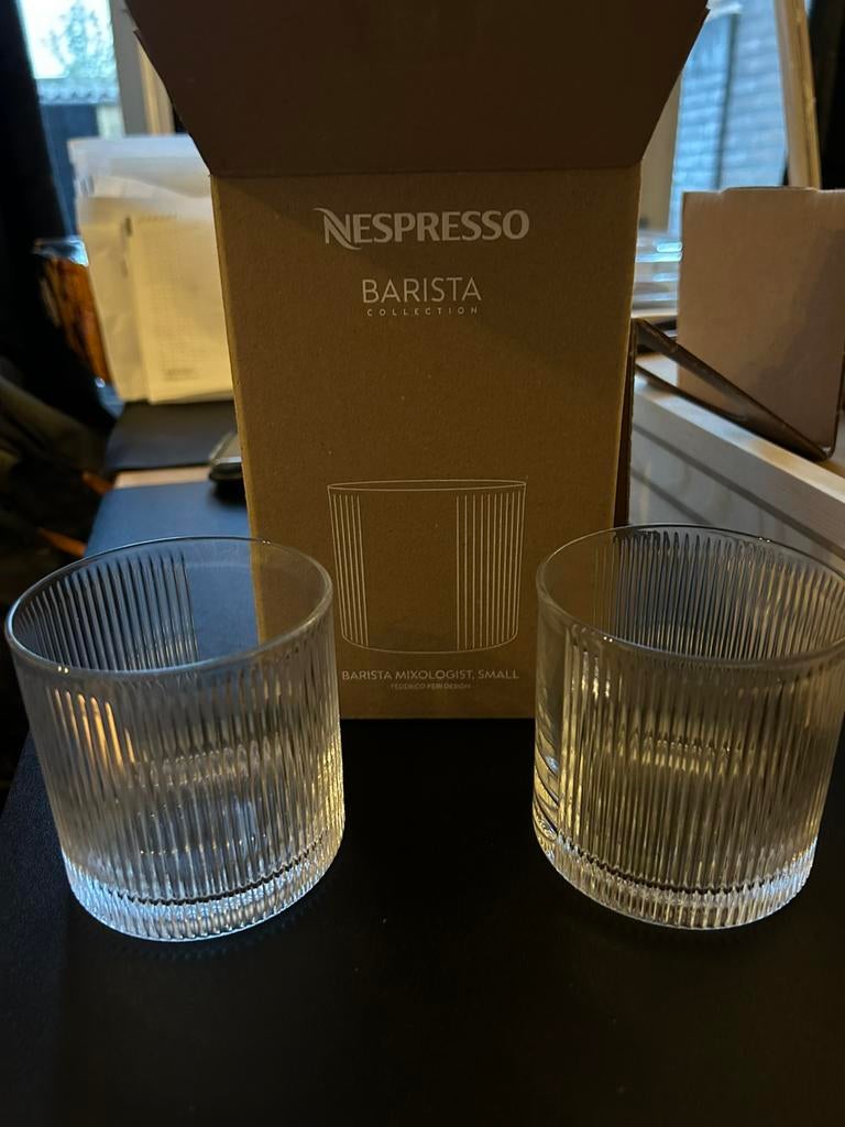 Nespresso barista mixologist glas (2), Verzamelen, Glas en Borrelglaasjes, Ophalen, Zo goed als nieuw, Overige typen