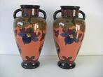 Ed Antheunis Gouda plateel keramiek vazen jr.ca.1920. Kelk., Ophalen of Verzenden