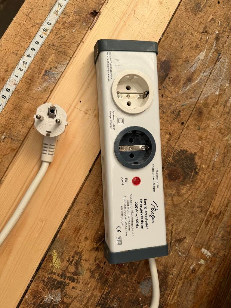 Energieverdeler voor wasmachine en droger - Plieger, Ophalen of Verzenden, Gebruikt