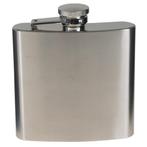 Heupfles – RVS – Mat Chroom – 6 oz (170 ml), Verzamelen, Ophalen of Verzenden, Landmacht, Nederland, Overige typen