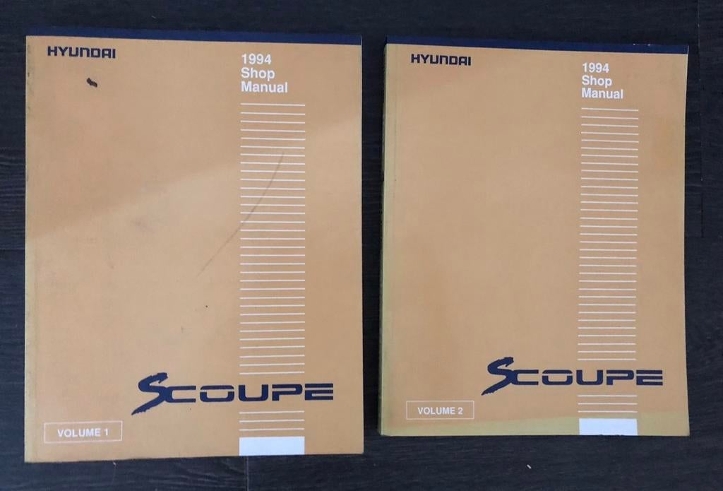 Originele Werkplaats Handboeken voor de Hyundai Scoupe 1994, Ophalen of Verzenden