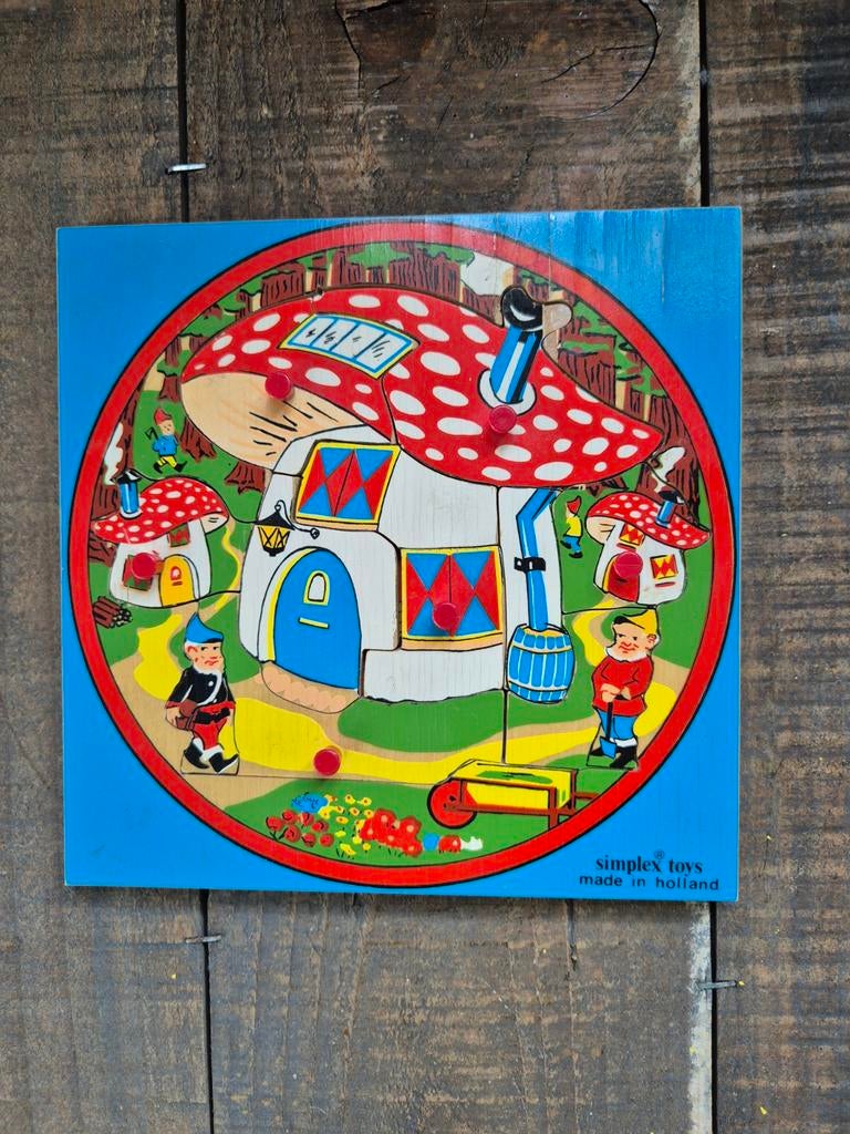 Houten ronde puzzel van simplex toys, Ophalen of Verzenden