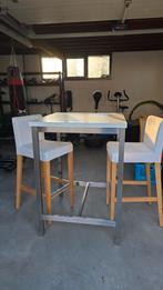 Bartafel en 2 barkrukken ikea goede staat., Huis en Inrichting, Ophalen, Zo goed als nieuw