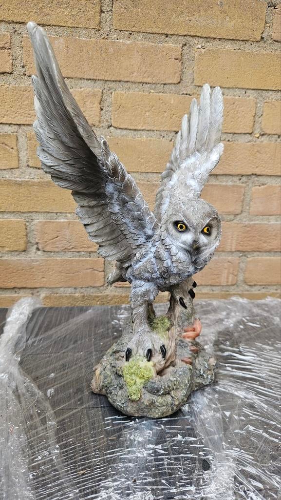 Uil beeldje met open vleugels, Ophalen of Verzenden, Zo goed als nieuw, Kunststof