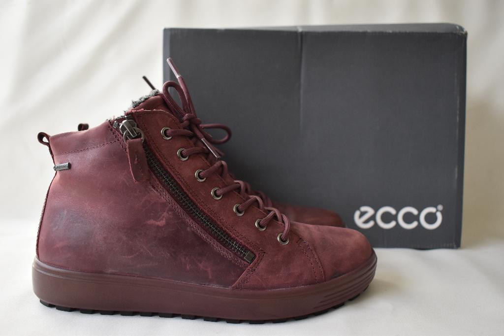 April'26 ECCO maat 38 rood leder met rits NIEUW / ONGEDRAGEN, Ecco, Overige kleuren, Nieuw, Wandelschoenen