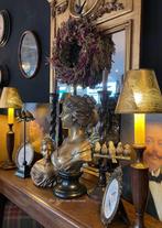 Engels antieke SET schouw lampen met klemkapje, Antiek en Kunst, Ophalen of Verzenden