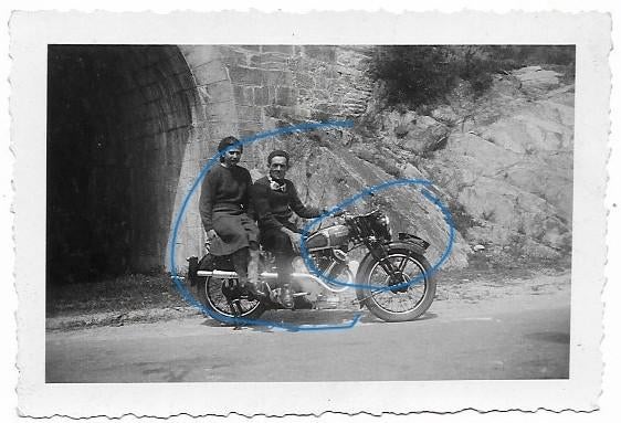 Panther motor twin foto stel, Verzenden, Foto, Zo goed als nieuw, Voor 1940