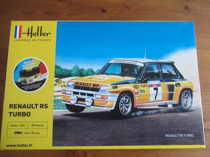 Renault R5 Turbo (Heller 1/24) incl verf, Hobby en Vrije tijd, Modelbouw | Auto's en Voertuigen, Zo goed als nieuw, Auto, Groter dan 1:32
