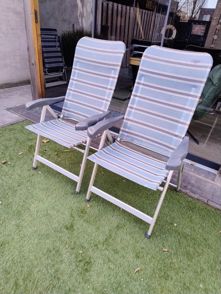 2 nette Crespo stoelen, kampeerstoelen, campingstoelen, Caravans en Kamperen, Kampeermeubelen, Ophalen, Campingstoel