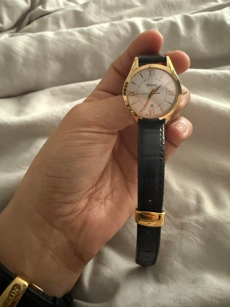 Balmain horloge - Elegant en tijdloos design, Overige merken, Leer, Polshorloge, Ophalen of Verzenden