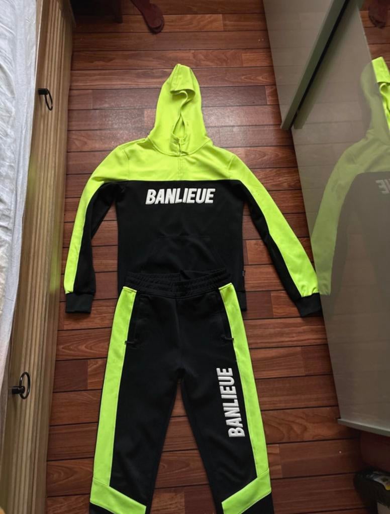 Banlieue trainingspak geel/groen, Kleding | Heren, Sportkleding, Geel, Ophalen of Verzenden, Gedragen, Algemeen