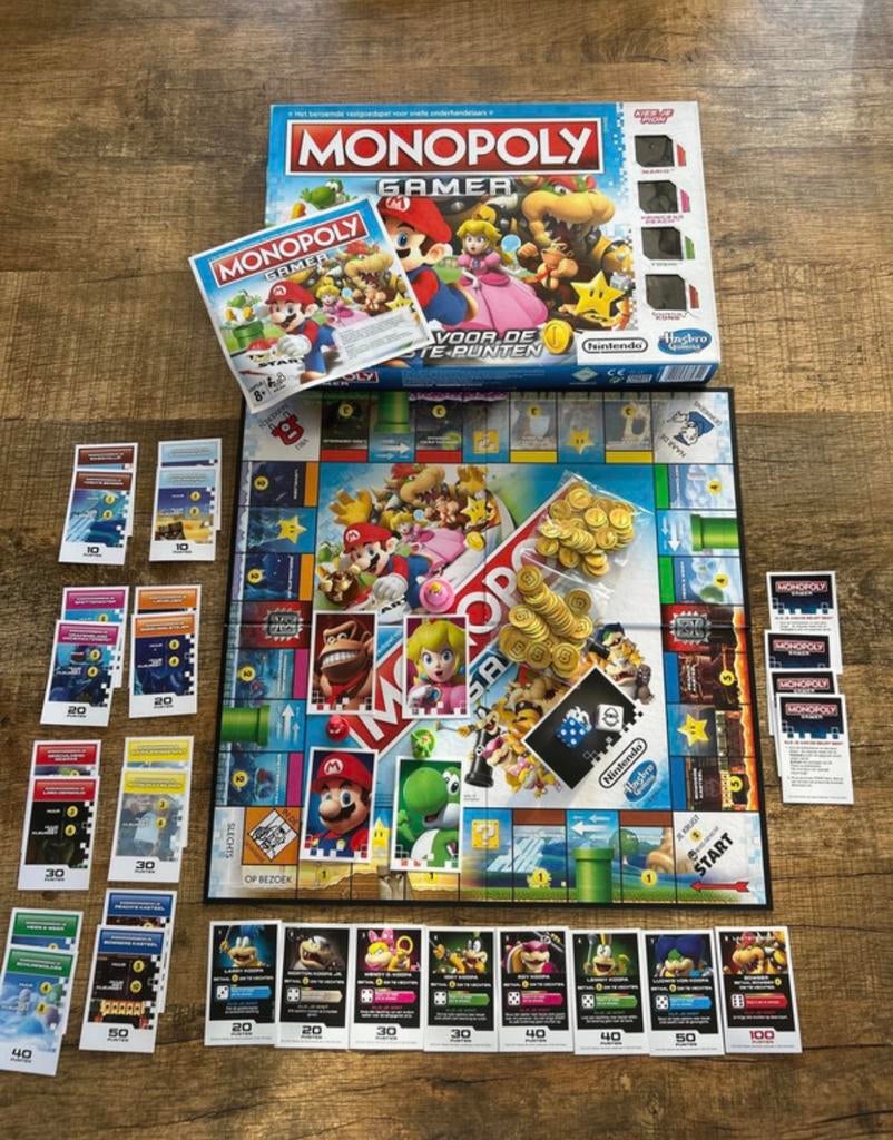 Monopoly gamer || Mario Monopoly, Een of twee spelers, Ophalen of Verzenden, Zo goed als nieuw