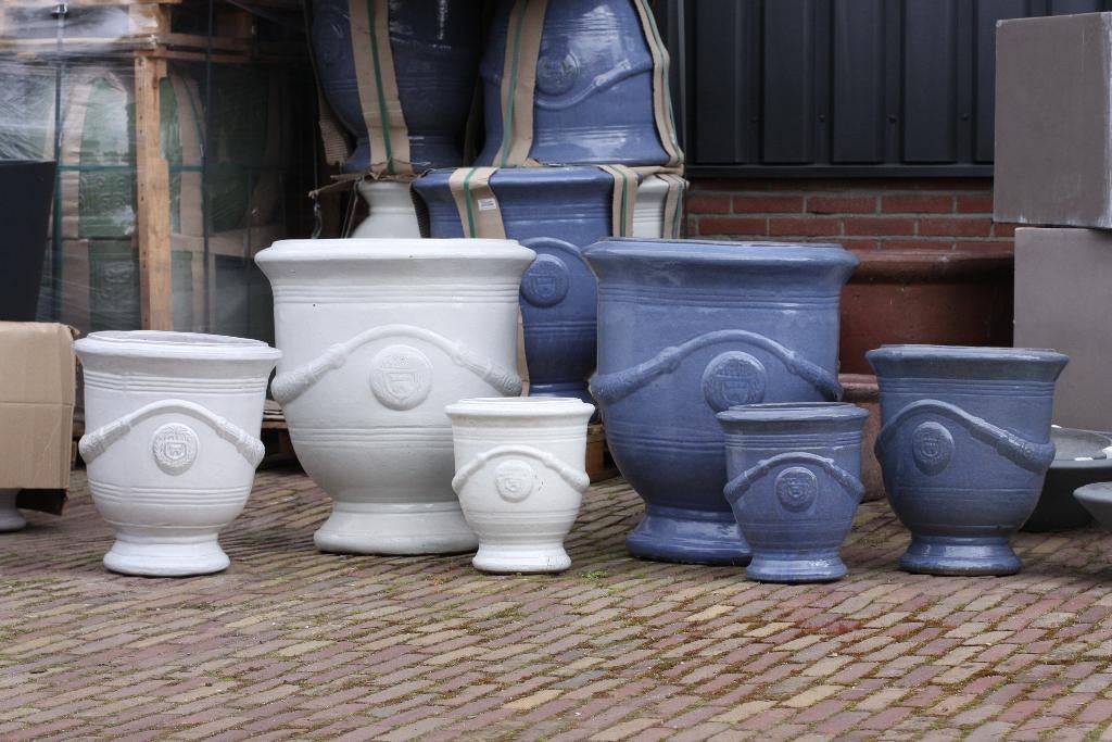 Nieuwe Anduze stijl bloempotten aardewerk geglazuurd, Ophalen, 40 cm of meer, Rond, Nieuw