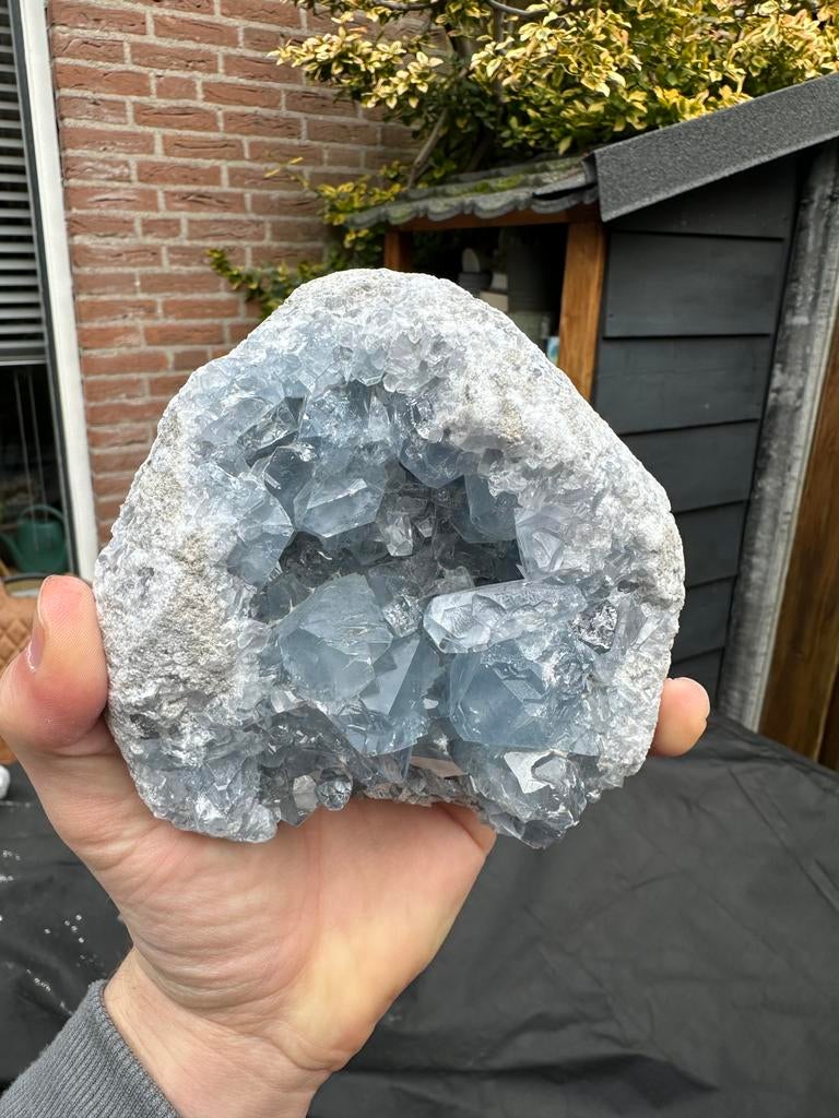 Celestien cluster, Verzamelen, Ophalen of Verzenden, Mineraal