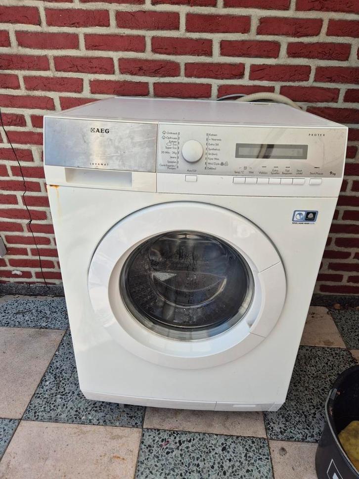 AEG  9kg Wasmachine, Witgoed en Apparatuur, Wasmachines, Gebruikt, Voorlader, 8 tot 10 kg, 85 tot 90 cm, 1600 toeren of meer, Kort programma