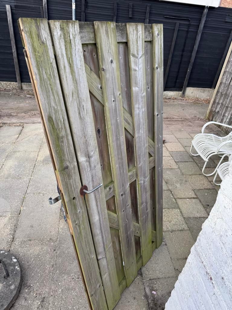 Houten Tuinpoort - Gebruikt, Tuin en Terras, Tuinhekken en Hekwerk, Ophalen, Met poort, Gebruikt, Tuinhek