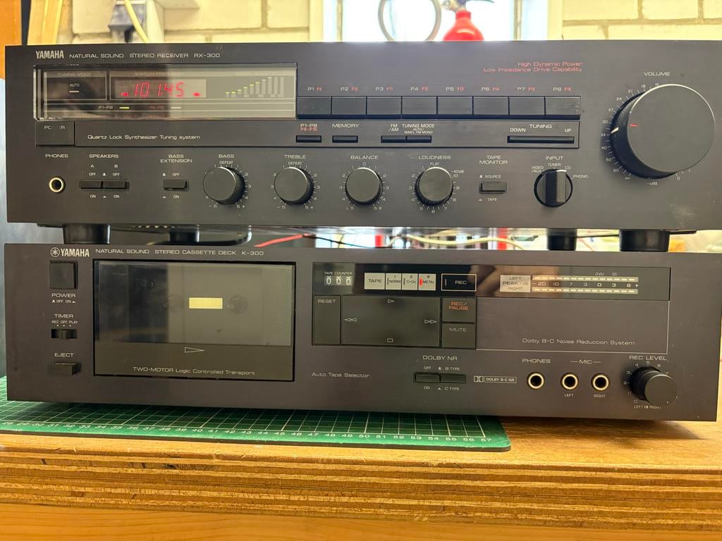 Yamaha receiver en cassette deck, Audio, Tv en Foto, Stereo-sets, Gebruikt, Cassettedeck, Losse componenten, Ophalen