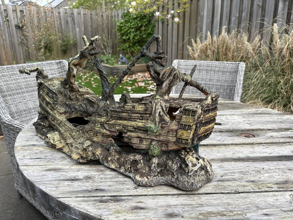 Aqua D'ella Galeonwreck XXL, Ophalen, Zo goed als nieuw, Plant(en), Steen of Hout