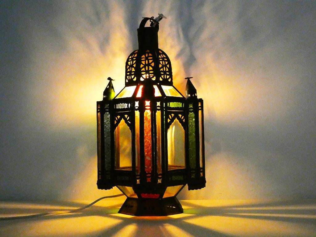 Oosterse hanglamp / kandelaar / lamp oriëntaals 4 torentjes, Ophalen of Verzenden