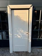 Massief houten klassieke buitendeur + kozijn | 211 x 83 cm, 80 tot 100 cm, Ophalen of Verzenden, 200 tot 215 cm, Hout