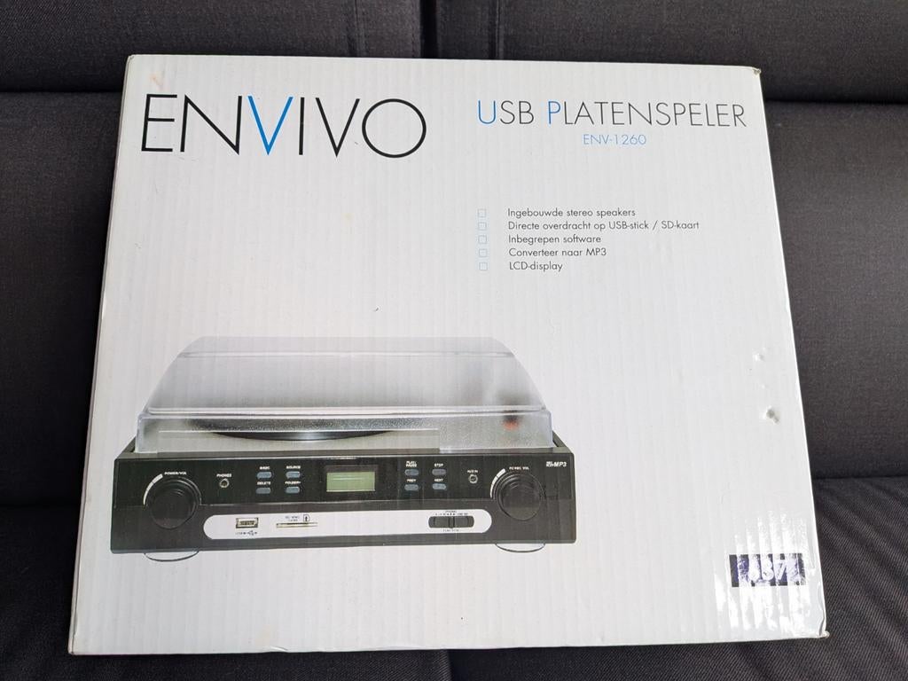 Nieuwe ENVIVO USB Platenspeler - Ongeopend in doos, Ophalen of Verzenden, Nieuw, Overige merken