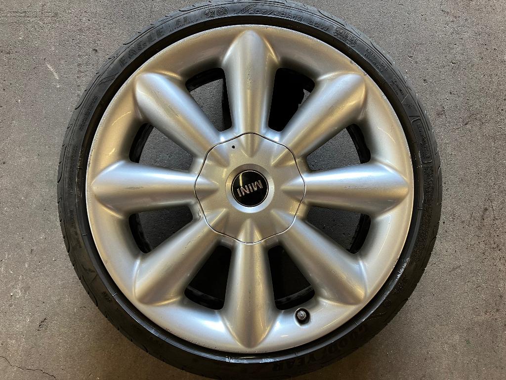 18” MINI 507 CONICAL SPOKE VELGEN F55 F56 F57 ZOMER  2054018, Ophalen, 18 inch, Gebruikt, Banden en Velgen
