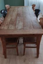 Eetkamer tafel "oud Teak", Ophalen, Koloniaal, Teakhout, 200 cm of meer