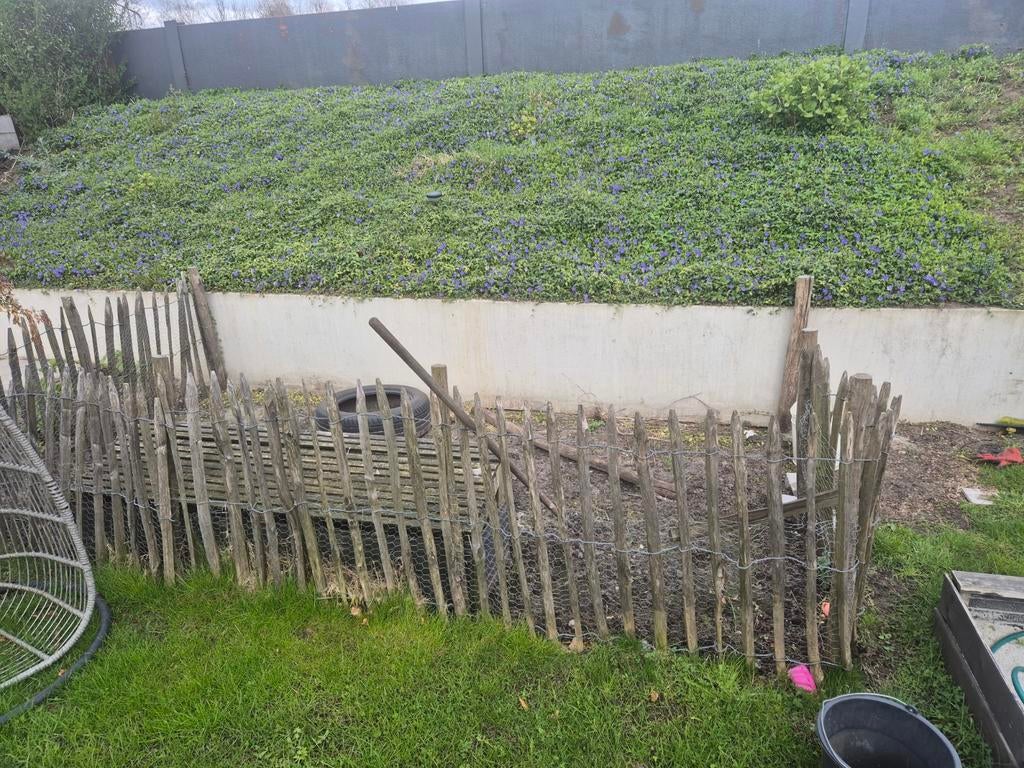 Schapenhek 2 stukken totaal +/- 5.00m, Tuin en Terras, Ophalen of Verzenden, Gebruikt, Hout, Tuinhek