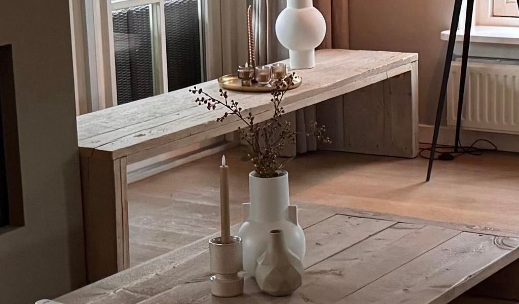 Steigerhouten sidetable/tv meubel, Huis en Inrichting, Tafels | Sidetables, Ophalen, Gebruikt, 200 cm of meer, Overige houtsoorten