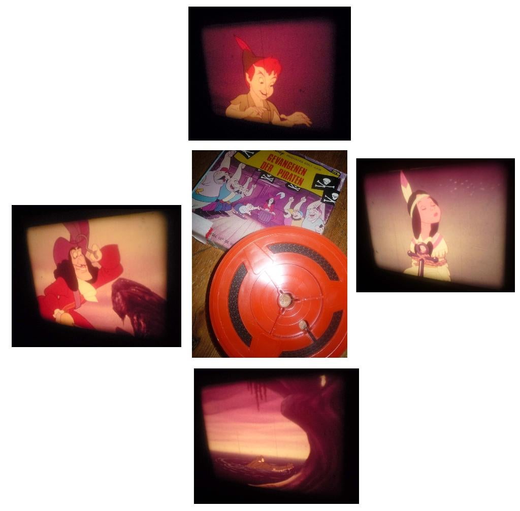 8mm film Peter Pan Kapitein Hook - Piraten kleur, Ophalen of Verzenden, 8mm film