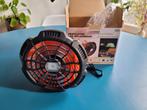 Oplaadbare ventilator met LED lamp- nieuw, Ophalen, Zo goed als nieuw