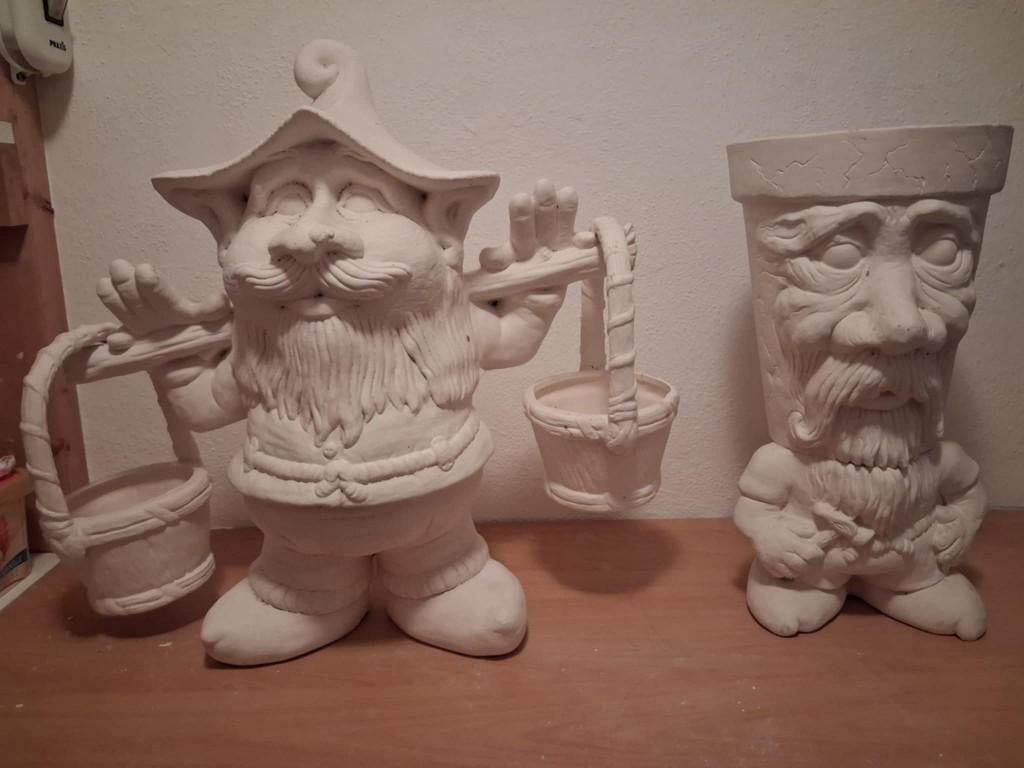 Gnoom met 2 emmers en een gnoom plantenbak, Tuin en Terras, Ophalen, Nieuw, Overige materialen, Overige typen