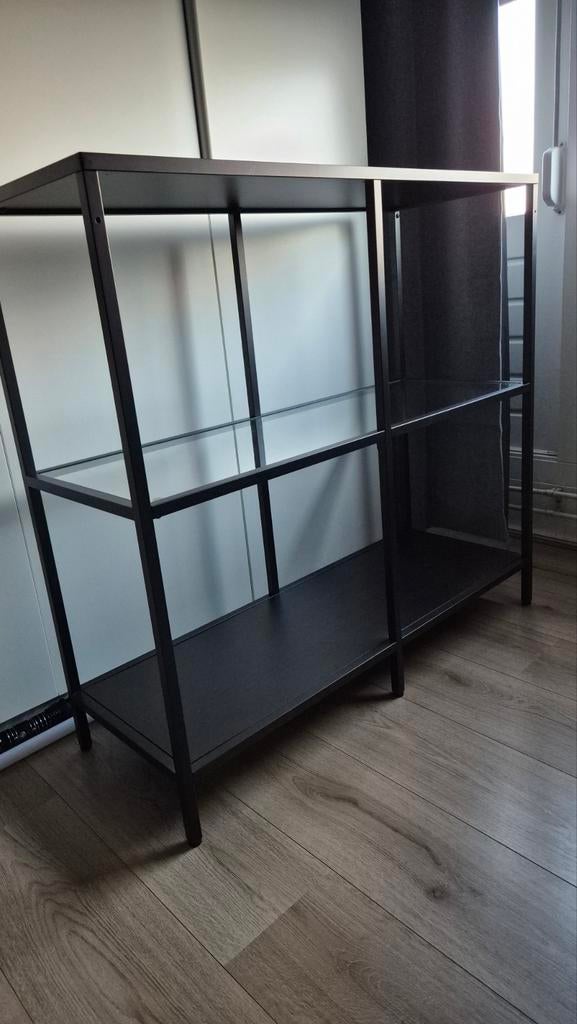 IKEA Vittsjö Stellingkast Zwart/Bruin - Boekenkast, Huis en Inrichting, Kasten | Boekenkasten, Ophalen, Met plank(en), 100 tot 150 cm