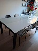 Glazen tafel Design / Vintage 240 bij 100, 70 hoog, Huis en Inrichting, Tafels | Eettafels, Gebruikt, 200 cm of meer, Glas, Rechthoekig