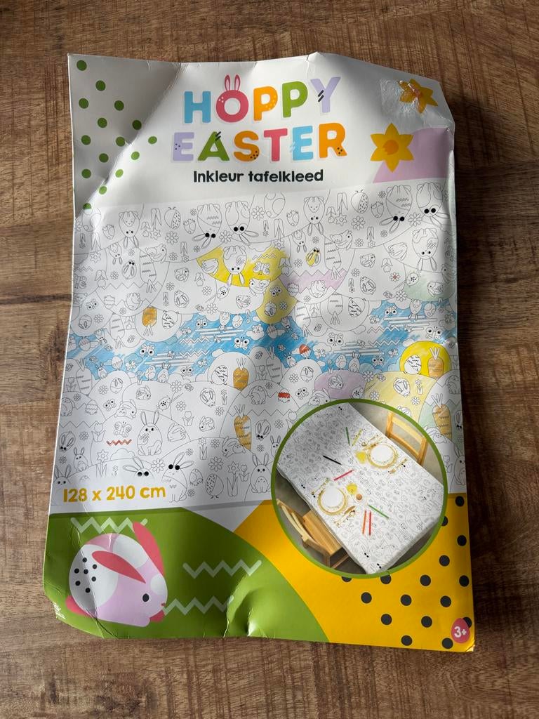 Nieuw inkleur tafelkleed pasen, Diversen, Ophalen of Verzenden, Nieuw