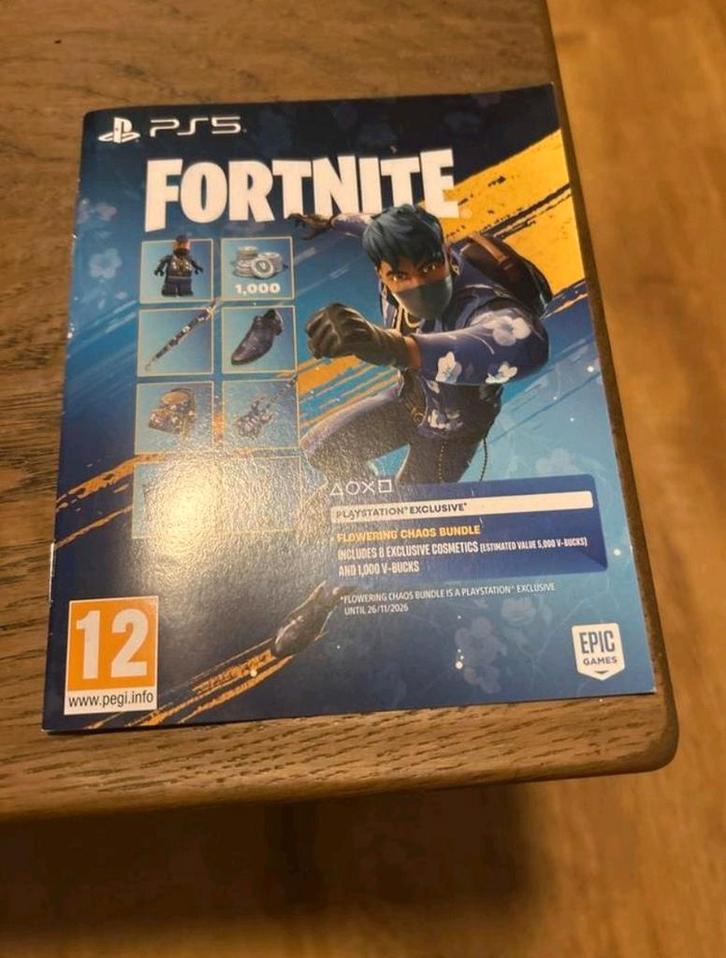 Fortnite PS5 - Flowering Chaos Bundle + 1000 V-Bucks, Spelcomputers en Games, Games | Sony PlayStation 5, Nieuw, Ophalen