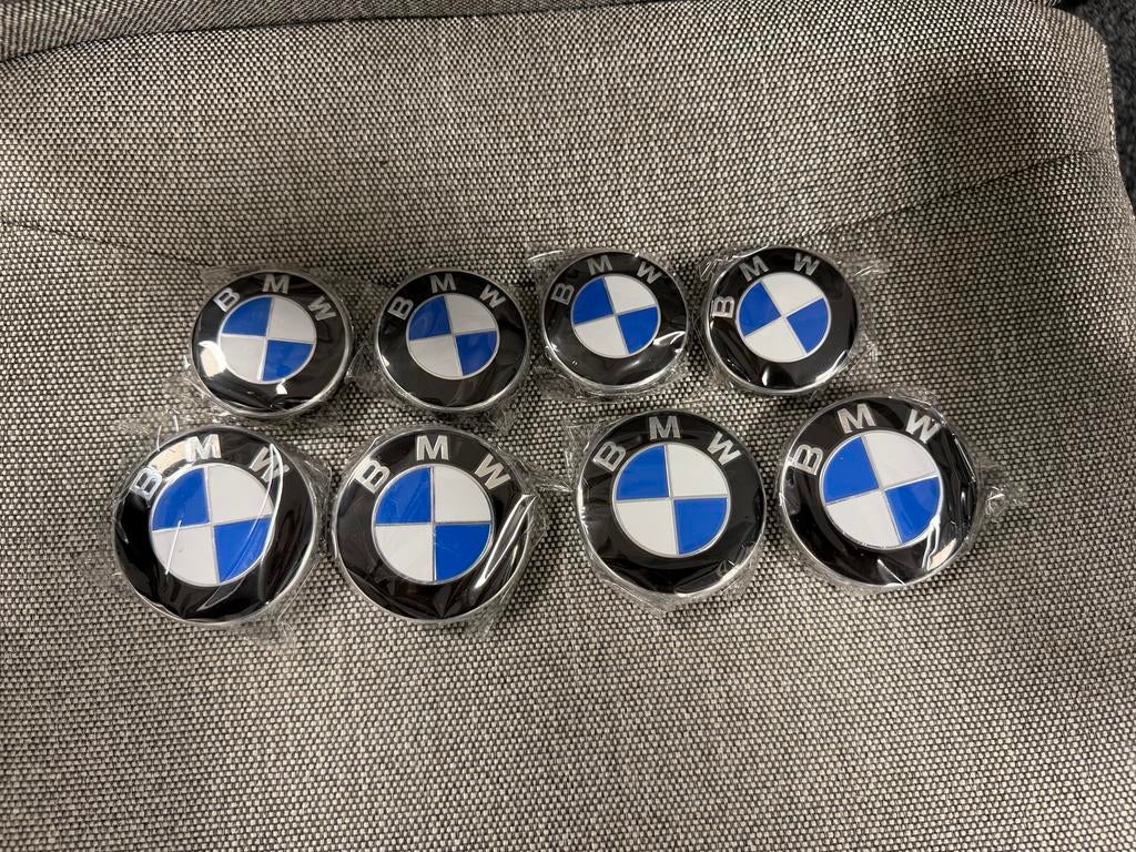 Set Nieuwe BMW Naafdoppen Naafkapjes Motorkap 56mm en 68mm!, Auto diversen, Wieldoppen, Ophalen of Verzenden, Zo goed als nieuw