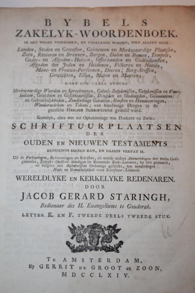 Staringh - Bybels Zakelyk Woordenboek Letter E+F, 2e d 2e st, Ophalen of Verzenden