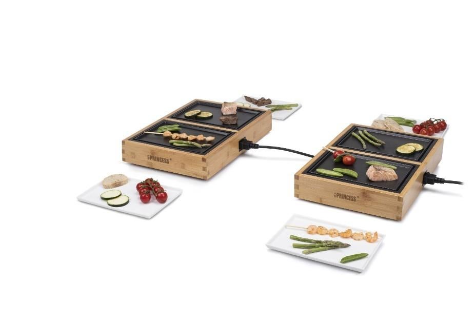 Princess Dinner4all Gourmetstel - 4 Personen - Bamboe, Ophalen of Verzenden, Zo goed als nieuw, 4 t/m 7 personen