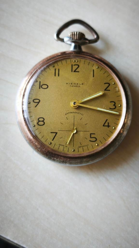 Vintage Kienzle Zakhorloge, Sieraden, Tassen en Uiterlijk, Horloges | Antiek, Overige merken, Overige materialen, Zakhorloge, Verguld