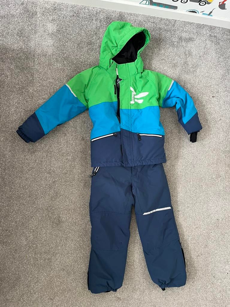 Ski jas en skibroek jongens maat 128, Kinderen en Baby's, Kinderkleding | Maat 128, Ophalen of Verzenden, Zo goed als nieuw, Jongen