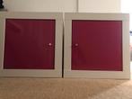 2 Ikea Lack kastjes met gratis 1 Lack tafeltje - roze/wit, Ophalen, Gebruikt