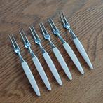 6 crèmekleurige cocktailvorkjes, Gebruikt, Onbekend, Ophalen of Verzenden, Onbekend
