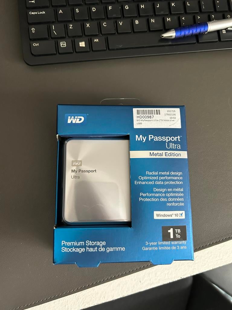 NIEUW: WD My Passport Ultra 1TB Externe HDD - Zilver, Computers en Software, Harde schijven, Server, HDD, Nieuw, Ophalen of Verzenden
