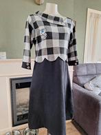 Margot MWM zwart wit geruiten jurk XXL 44, Verzenden, Zwart, Maat 42/44 (L), Zo goed als nieuw