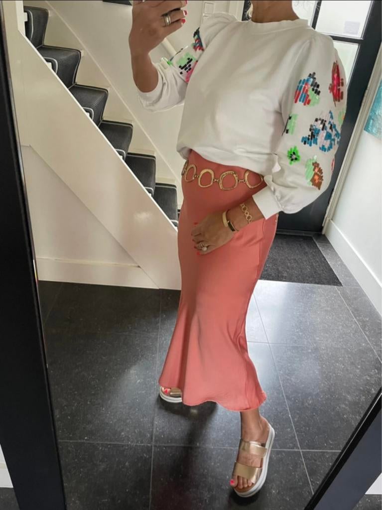 Essentiel Antwerp, prachtige sweater, lovertjes op mouw, S/M, Kleding | Dames, Ophalen of Verzenden, Zo goed als nieuw, Wit