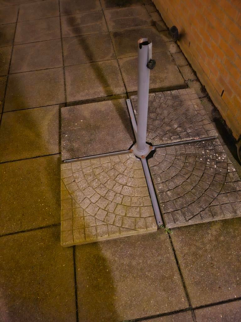 Parasol en voet, Tuin en Terras, Parasols, Ophalen of Verzenden, Minder dan 1 meter, Parasolvoet